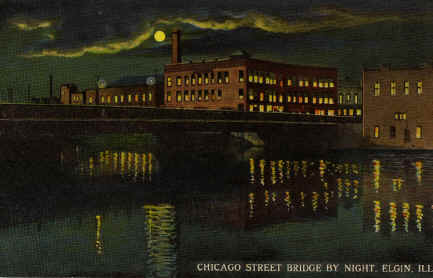 Postcards  Sale on Chicago Bridge At Night